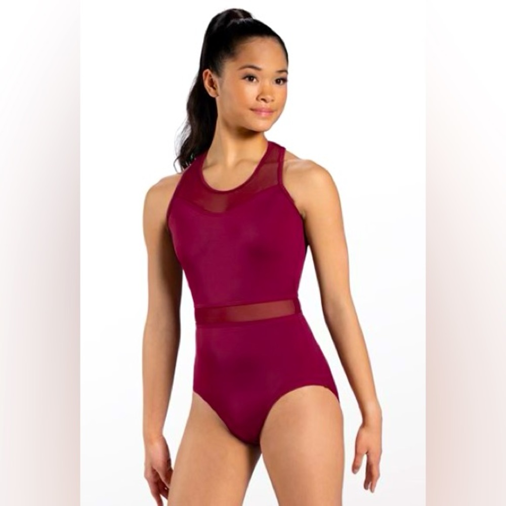 Balera Dancewear Strappy Mesh Cutout Leotard ❤️ Size Medium Adult